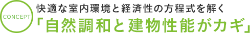 快適な室内環境と経済性の方程式を解く「自然調和と建物性能がカギ」